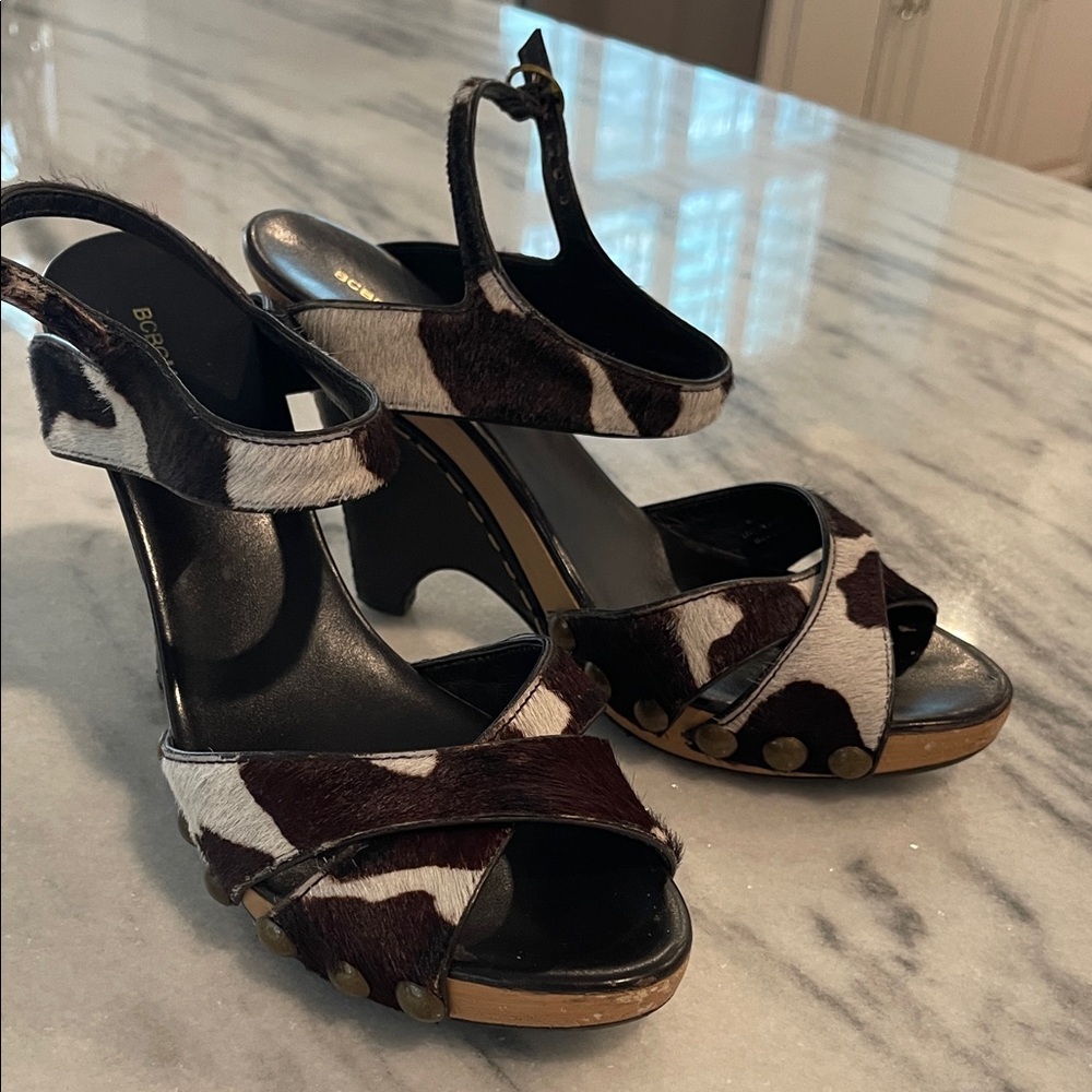 BCBGMaxazria Brown and White Women's Heels - Picture 2 of 12